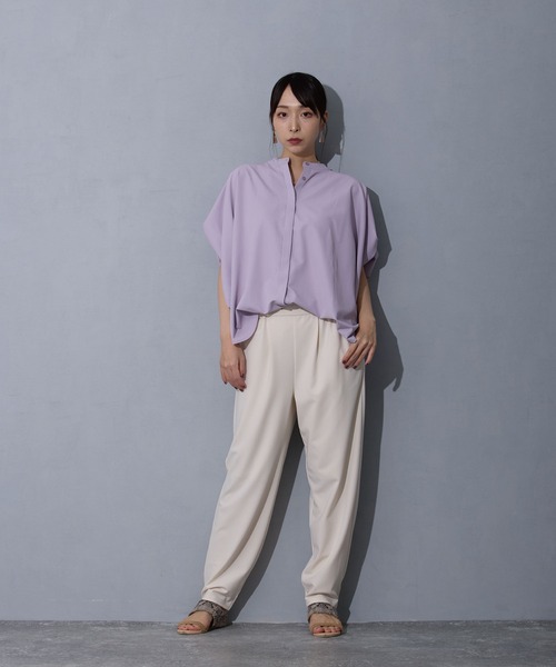 NICOLE white(ニコルホワイト)の「袖タックブラウス(シャツ/ブラウス・レディース・グリーン/パープル/その他1/その他2/オフホワイト/その他3・FREE)」の13枚目の写真