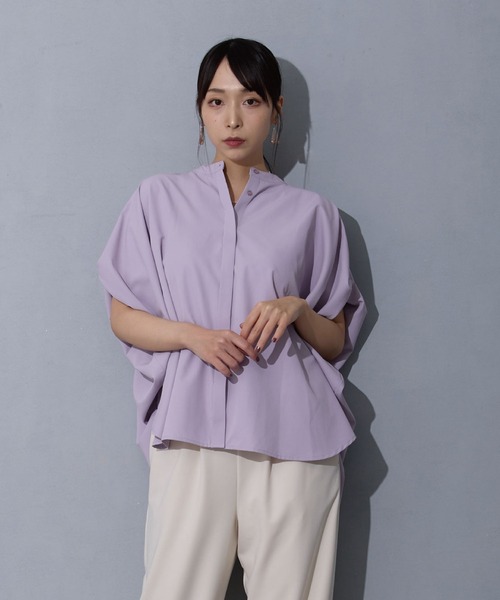 NICOLE white(ニコルホワイト)の「袖タックブラウス(シャツ/ブラウス・レディース・グリーン/パープル/その他1/その他2/オフホワイト/その他3・FREE)」の14枚目の写真