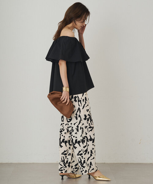 LOUNGEDRESS（ラウンジドレス）の「リラックスプリントパンツ（その他パンツ・レディース・ブラック/アイボリー・FREE）」の19枚目の写真