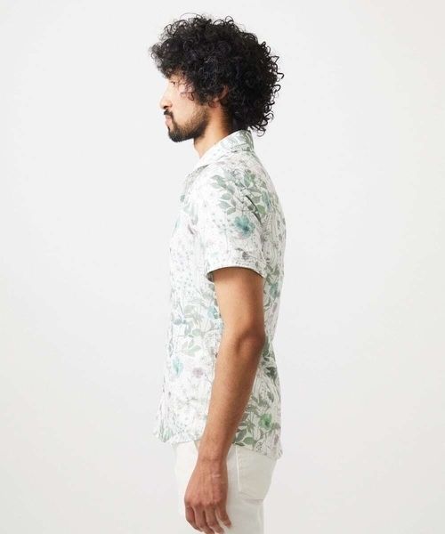 MICHEL KLEIN HOMME (ミッシェルクランオム)の「《日本製》フラワー柄半袖シャツ(シャツ/ブラウス・メンズ・ホワイト/ブルー・MEDIUM/LARGE/X-LARGE)」の16枚目の写真