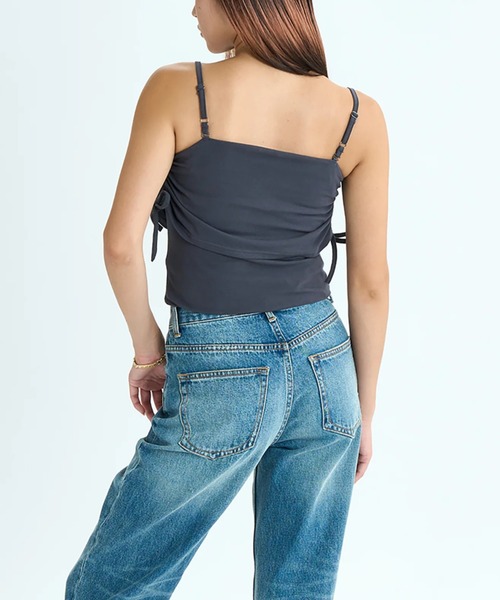 ROXY（ロキシー）の「【ROXY/ロキシー】25SS REWIND/ショート丈(短丈)シャーリングオフショルダートップス（Tシャツ/カットソー・レディース・パープル/ブラック/ホワイト・LARGE/MEDIUM/SMALL）」の21枚目の写真