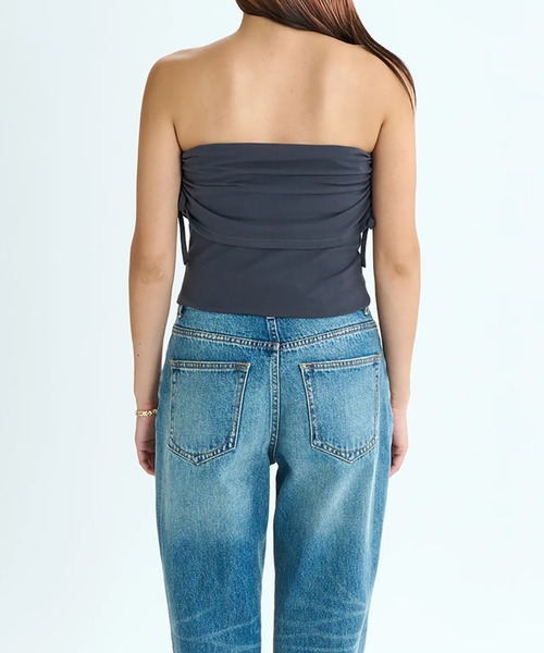 ROXY（ロキシー）の「【ROXY/ロキシー】25SS REWIND/ショート丈(短丈)シャーリングオフショルダートップス（Tシャツ/カットソー・レディース・パープル/ブラック/ホワイト・LARGE/MEDIUM/SMALL）」の19枚目の写真