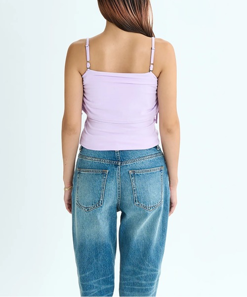 ROXY（ロキシー）の「【ROXY/ロキシー】25SS REWIND/ショート丈(短丈)シャーリングオフショルダートップス（Tシャツ/カットソー・レディース・パープル/ブラック/ホワイト・LARGE/MEDIUM/SMALL）」の15枚目の写真