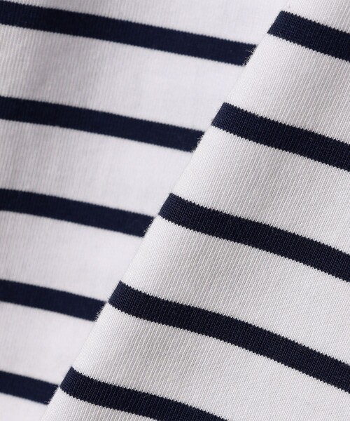 SHIPS Colors(シップス カラーズ)の「SHIPS Colors:〈洗濯機可能〉カラー ボーダー ギャザー スリーブ プルオーバー(Tシャツ/カットソー・レディース・ピンク/グリーン/ネイビー・ONE SIZE)」の12枚目の写真