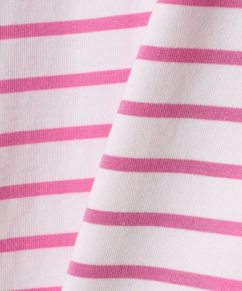 SHIPS Colors(シップス カラーズ)の「SHIPS Colors:〈洗濯機可能〉カラー ボーダー ギャザー スリーブ プルオーバー(Tシャツ/カットソー・レディース・ピンク/グリーン/ネイビー・ONE SIZE)」の13枚目の写真
