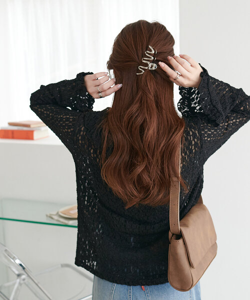 DISCOAT（ディスコート）の「レースフリルカーディガン（カーディガン/ボレロ・レディース・アイボリー/ブラック・FREE）」の14枚目の写真