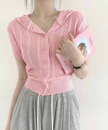 BABY 半袖カーディガン/ボレロ ピンク BABY 半袖カーディガン/ボレロ ピンク BABY 半袖カーディガン/ボレロ