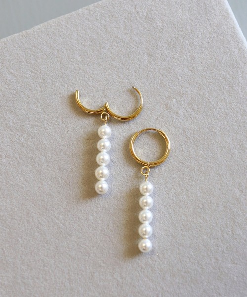 CERCA(チェルカ)の「KAM.accessory/サージカルステンレス316L/金属アレルギー対応/5連パールピアス(ピアス(両耳用)・レディース・ゴールド系1/ゴールド系2/シルバー系2/シルバー系1・FREE)」の13枚目の写真