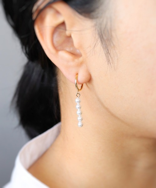 CERCA(チェルカ)の「KAM.accessory/サージカルステンレス316L/金属アレルギー対応/5連パールピアス(ピアス(両耳用)・レディース・ゴールド系1/ゴールド系2/シルバー系2/シルバー系1・FREE)」の14枚目の写真