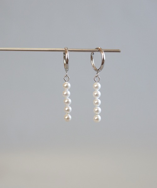 CERCA(チェルカ)の「KAM.accessory/サージカルステンレス316L/金属アレルギー対応/5連パールピアス(ピアス(両耳用)・レディース・ゴールド系1/ゴールド系2/シルバー系2/シルバー系1・FREE)」の19枚目の写真