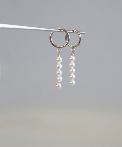 CERCA(チェルカ)の「KAM.accessory/サージカルステンレス316L/金属アレルギー対応/5連パールピアス(ピアス(両耳用)・レディース・ゴールド系1/ゴールド系2/シルバー系2/シルバー系1・FREE)」の20枚目の写真