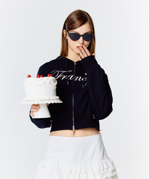パーカー L15 ROSE CROP HOOD ZIP-UP レディース L15 ROSE CROP HOOD ZIP-UP（パーカー）｜LARTIGENT