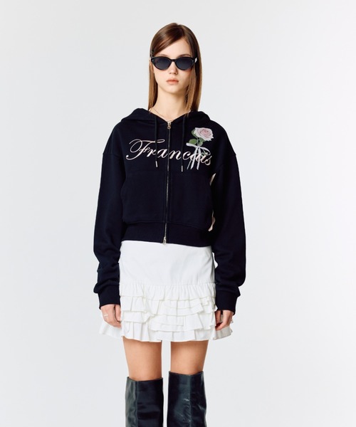 パーカー L15 ROSE CROP HOOD ZIP-UP レディース L15 ROSE CROP HOOD ZIP-UP（パーカー）｜LARTIGENT