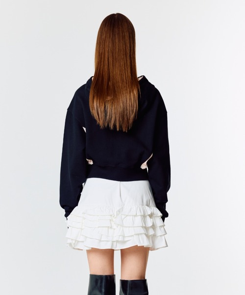パーカー L15 ROSE CROP HOOD ZIP-UP レディース L15 ROSE CROP HOOD ZIP-UP（パーカー）｜LARTIGENT