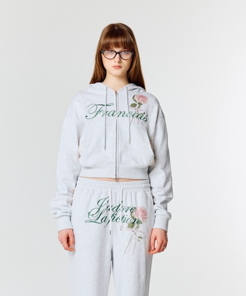 パーカー L15 ROSE CROP HOOD ZIP-UP レディース L15 ROSE CROP HOOD ZIP-UP（パーカー）｜LARTIGENT
