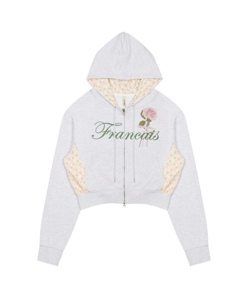 パーカー L15 ROSE CROP HOOD ZIP-UP レディース L15 ROSE CROP HOOD ZIP-UP（パーカー）｜LARTIGENT