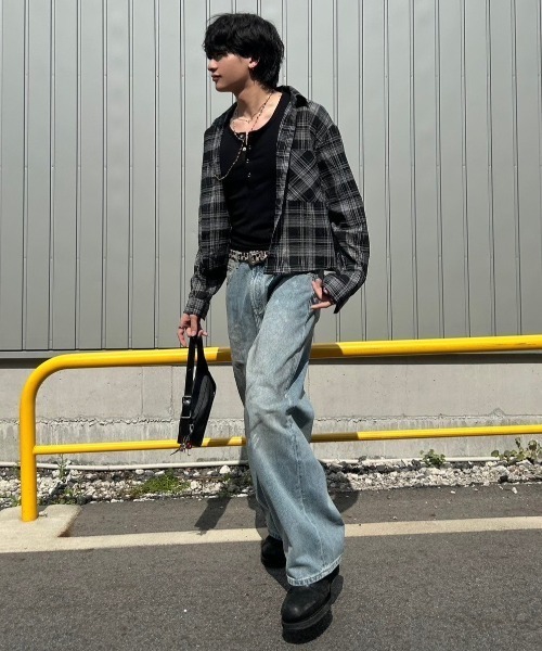 Chikashitsu +（チカシツプラス）の「【Chikashitsu +】henry neck sleeveless 2 / 【チカシツプラス】ヘンリーネックタンクトップ（タンクトップ・メンズ・ブラック/ホワイト/ダークブラウン・ONE SIZE）」の8枚目の写真