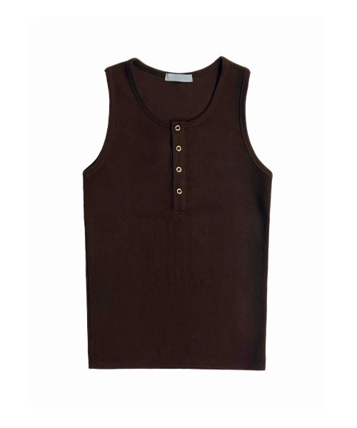 kizukiブラック ヘンリーネック Chikashitsu＋】henry neck sleeveless 2 / 【チカシツプラス