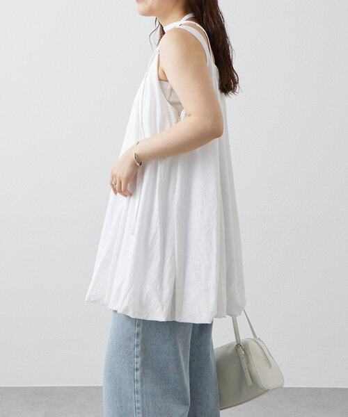 mystic(ミスティック)の「【夏の着映えアイテム/2サイズ展開】バルーンミニジャンスカ(ワンピース・レディース・ブラック/オリーブ/オフホワイト・FREE/2)」の11枚目の写真