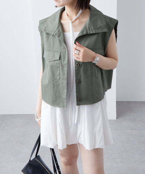 mystic(ミスティック)の「【夏の着映えアイテム/2サイズ展開】バルーンミニジャンスカ(ワンピース・レディース・ブラック/オリーブ/オフホワイト・FREE/2)」の20枚目の写真