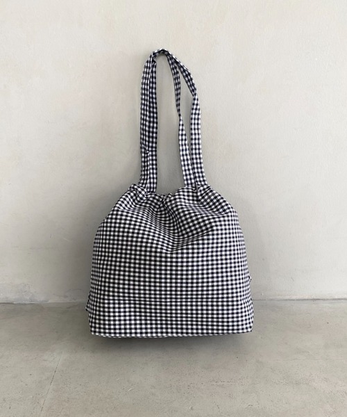 haru様オーダー フリルキルト大容量トート　ヌビバッグ風　アーカイブギンガム フリルバッグ Quilting Frill Bebe【ギンガム】 | BAG