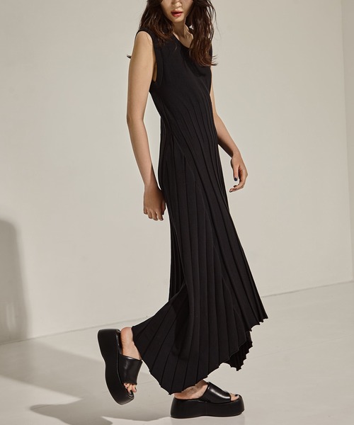 CINOH/チノ】《STUDIOUS別注》NO SLEEVE KNIT DRESS/ノースリーブ