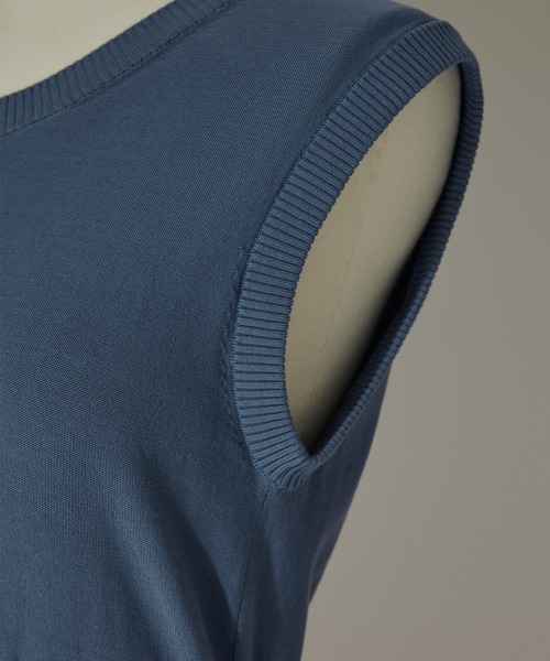 CINOH（チノ）の「【CINOH/チノ】《STUDIOUS別注》NO SLEEVE KNIT DRESS/ノースリーブニットドレス（ワンピース・レディース・ブラック/グレー/ブルー・36/38）」の15枚目の写真