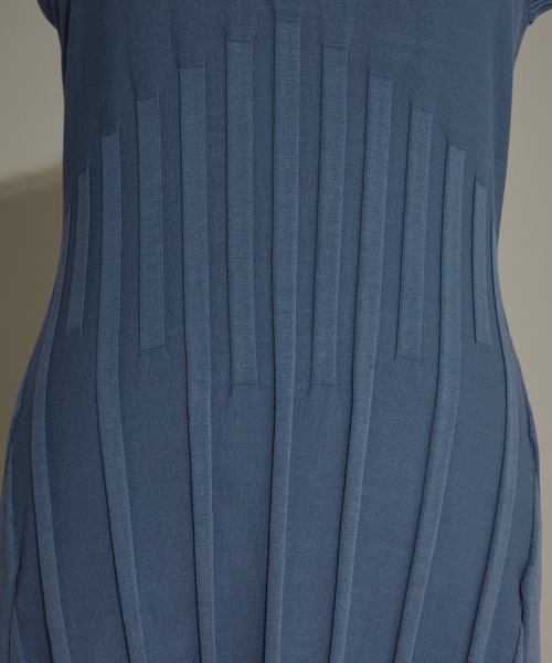 CINOH（チノ）の「【CINOH/チノ】《STUDIOUS別注》NO SLEEVE KNIT DRESS/ノースリーブニットドレス（ワンピース・レディース・ブラック/グレー/ブルー・36/38）」の16枚目の写真