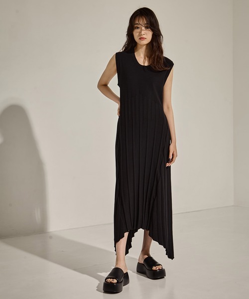 魅力的な CINOH/チノ】《STUDIOUS別注》NO SLEEVE DRESS KNIT スーツ・フォーマル・ドレス