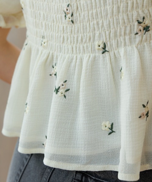 flower（フラワー）の「ペチュニアブラウス（シャツ/ブラウス・レディース・イエロー/ホワイト・FREE）」の16枚目の写真