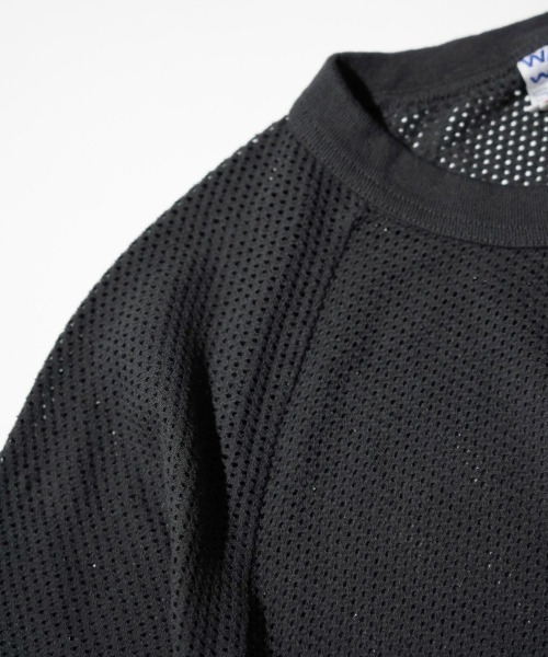 WALLA WALLA SPORT（ワラワラスポーツ）の「WALLA WALLA SPORT / ワラワラスポーツ COTTON MESH RAGLAN TEE（Tシャツ/カットソー・メンズ・ブラック/ターコイズブルー/ホワイト/マスタード・MEDIUM/LARGE/X-LARGE）」の11枚目の写真
