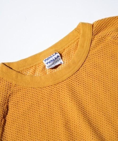 WALLA WALLA SPORT（ワラワラスポーツ）の「WALLA WALLA SPORT / ワラワラスポーツ COTTON MESH RAGLAN TEE（Tシャツ/カットソー・メンズ・ブラック/ターコイズブルー/ホワイト/マスタード・MEDIUM/LARGE/X-LARGE）」の6枚目の写真