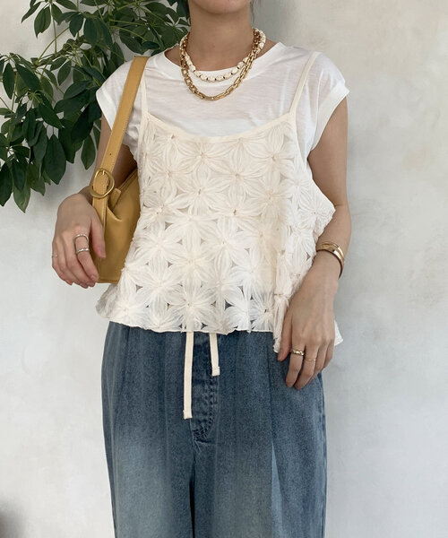 DouDou（ドゥドゥ）の「【接触冷感】リヨセル混フレンチプルオーバー（Tシャツ/カットソー・レディース・ブラック/ライトベージュ/ブラウン/ピンク/オフホワイト・FREE）」の11枚目の写真