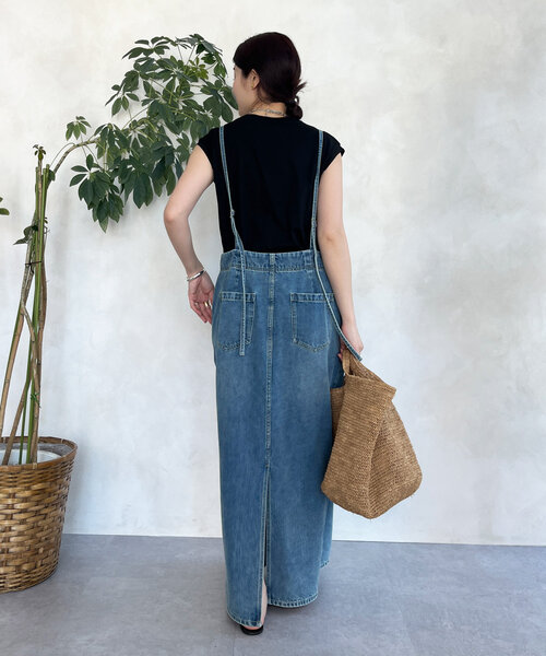 DouDou（ドゥドゥ）の「【接触冷感】リヨセル混フレンチプルオーバー（Tシャツ/カットソー・レディース・ブラック/ライトベージュ/ブラウン/ピンク/オフホワイト・FREE）」の19枚目の写真