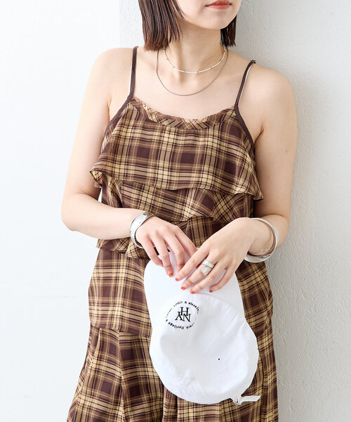 Burberry チェック柄 フリルキャミソール BURBERRY バーバリー ノバチェック タンクトップ キャミソール