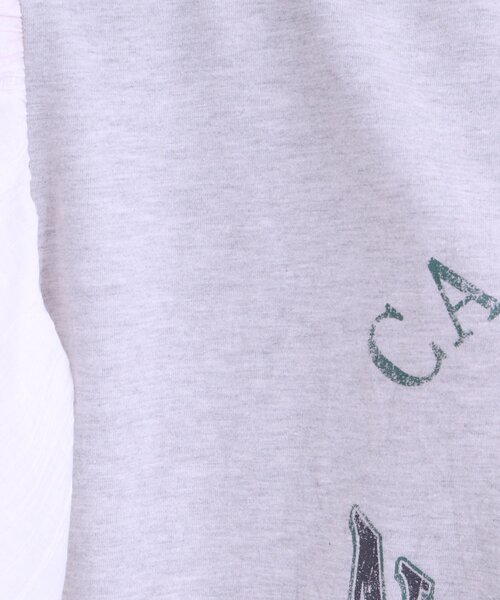 Cutie Blonde(キューティーブロンド)の「【S-LL】リメイク風 ポンチョデザインTシャツ(Tシャツ/カットソー・レディース・ライトイエロー系/チャコールグレー/ライトグレー/オフホワイト・01/04/03/02)」の8枚目の写真