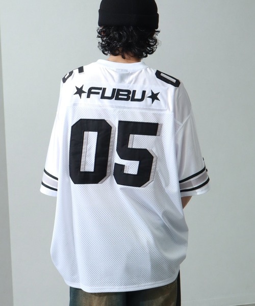 く*か様 【FUBU】ゲームシャツ　ニットスウェット セール】FUBU フブ ブランド ビッグ ロゴ オーバーサイズ