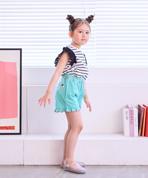 LSP WOW（エルエスピーワオ）の「【LSP WOW!】袖レースフリルTee（Tシャツ/カットソー・キッズ・ブラック系その他/ピンク系その他/ホワイト系その他/ベージュ系その他/ネイビー/グリーン系その他・80/90/100/110/120/130）」の15枚目の写真