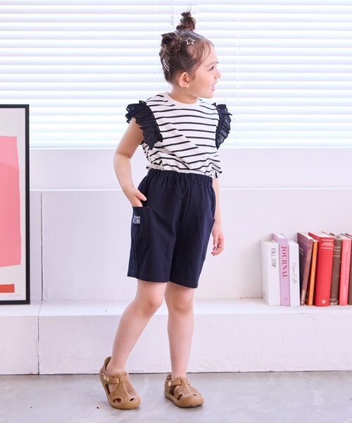 LSP WOW（エルエスピーワオ）の「【LSP WOW!】袖レースフリルTee（Tシャツ/カットソー・キッズ・ブラック系その他/ピンク系その他/ホワイト系その他/ベージュ系その他/ネイビー/グリーン系その他・80/90/100/110/120/130）」の18枚目の写真