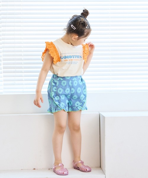 LSP WOW（エルエスピーワオ）の「【LSP WOW!】袖レースフリルTee（Tシャツ/カットソー・キッズ・ブラック系その他/ピンク系その他/ホワイト系その他/ベージュ系その他/ネイビー/グリーン系その他・80/90/100/110/120/130）」の11枚目の写真