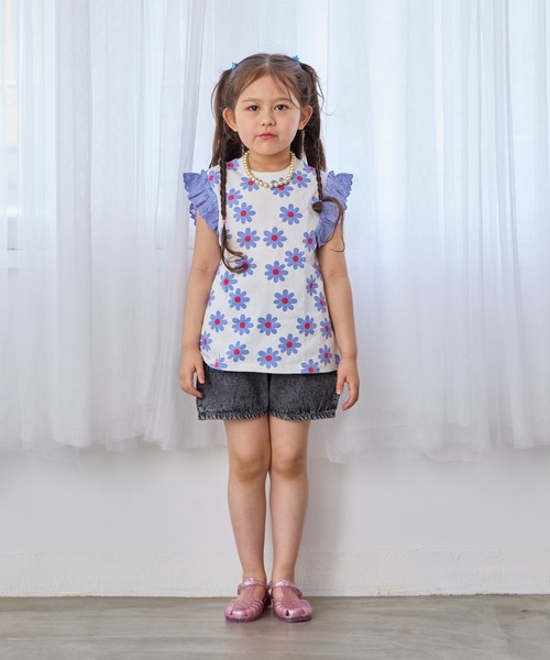 LSP WOW（エルエスピーワオ）の「【LSP WOW!】袖レースフリルTee（Tシャツ/カットソー・キッズ・ブラック系その他/ピンク系その他/ホワイト系その他/ベージュ系その他/ネイビー/グリーン系その他・80/90/100/110/120/130）」の22枚目の写真