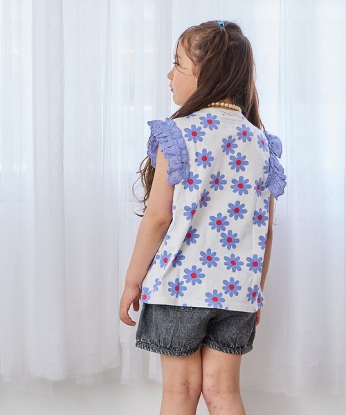 LSP WOW（エルエスピーワオ）の「【LSP WOW!】袖レースフリルTee（Tシャツ/カットソー・キッズ・ブラック系その他/ピンク系その他/ホワイト系その他/ベージュ系その他/ネイビー/グリーン系その他・80/90/100/110/120/130）」の21枚目の写真