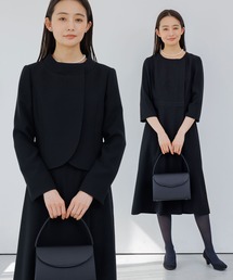 form forma（フォルムフォルマ）の「≪前開き≫ロールカラージャケット＆セミフレアワンピース/喪服・礼服/ブラックフォーマルスーツセット（スーツセット）」