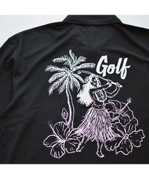 Fortune Island Golf（フォーチューンアイランドゴルフ）の「【Fortune Island Golf/フォーチューンアイランドゴルフ】HURA IS PLAYNG GOLF POLO S/S　ゴルフ　ポロシャツ　バックプリント　ブランドロゴ（ポロシャツ）」