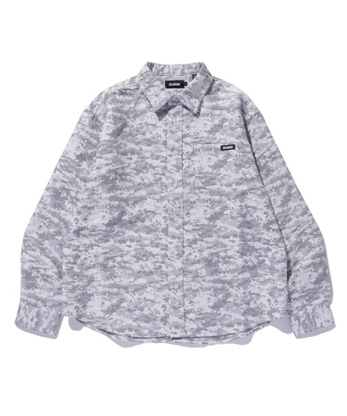 XLARGE（エクストララージ）の「DIGITAL CAMO JACQUARD L/S SHIRTS（シャツ/ブラウス・メンズ・ホワイト/ブラック・S/M/L/XL）」の2枚目の写真