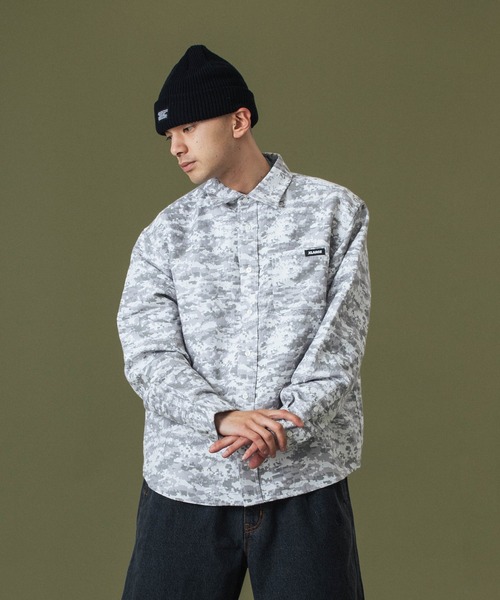 XLARGE（エクストララージ）の「DIGITAL CAMO JACQUARD L/S SHIRTS（シャツ/ブラウス・メンズ・ホワイト/ブラック・S/M/L/XL）」の4枚目の写真