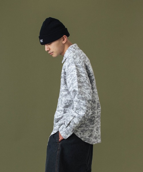 XLARGE（エクストララージ）の「DIGITAL CAMO JACQUARD L/S SHIRTS（シャツ/ブラウス・メンズ・ホワイト/ブラック・S/M/L/XL）」の5枚目の写真
