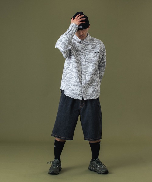 XLARGE（エクストララージ）の「DIGITAL CAMO JACQUARD L/S SHIRTS（シャツ/ブラウス・メンズ・ホワイト/ブラック・S/M/L/XL）」の7枚目の写真