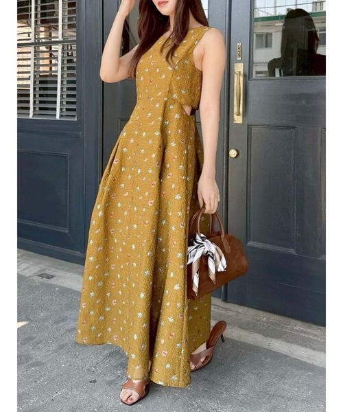 dazzlin（ダズリン）の「TOYジャカードカットアウトワンピース（ワンピース・レディース・アイボリー/キャメル/ネイビー・SMALL/MEDIUM）」の10枚目の写真