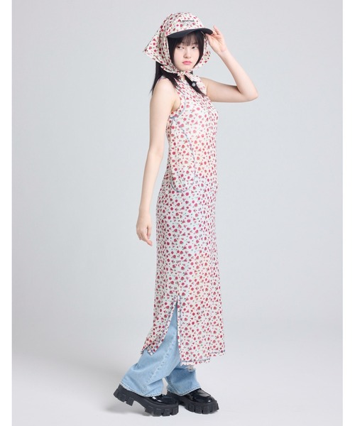 Little sunny bite(リトルサニーバイト)の「《little sunny bite》rose tull long tank(その他トップス・レディース・ブラック・MEDIUM)」の2枚目の写真